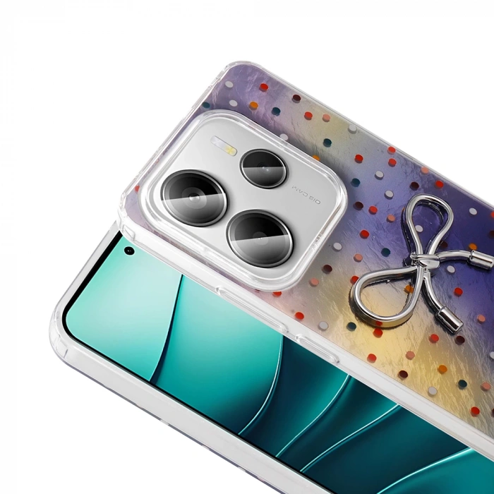 Xiaomi Redmi Note 14 4G Kılıf Kamera Korumalı Figürlü Zore Ponti Silikon Kapak