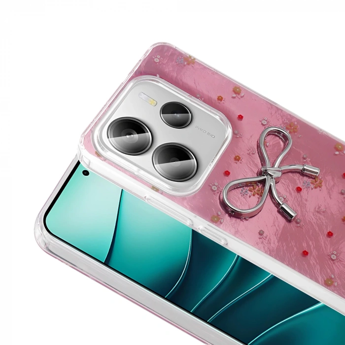 Xiaomi Redmi Note 14 4G Kılıf Kamera Korumalı Figürlü Zore Ponti Silikon Kapak