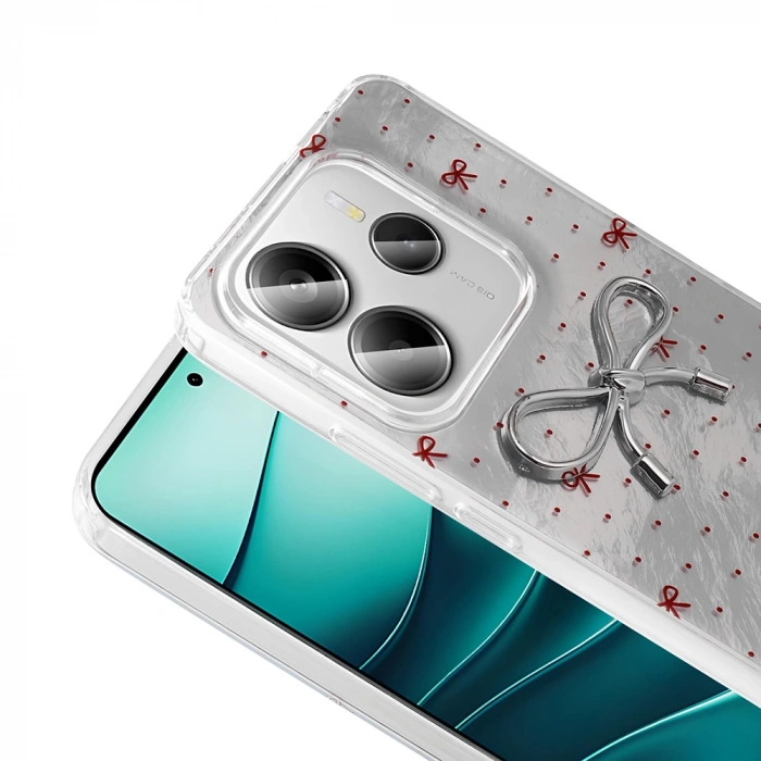 Xiaomi Redmi Note 14 4G Kılıf Kamera Korumalı Figürlü Zore Ponti Silikon Kapak