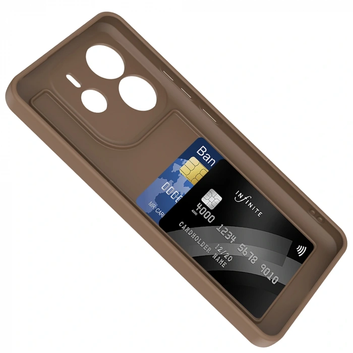 Xiaomi Redmi Note 14 4G Kılıf Kamera Korumalı Kartlık Hazneli Zore Vitra Kapak