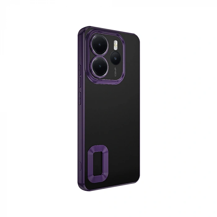 Xiaomi Redmi Note 14 4G Kılıf Kamera Korumalı Logo Gösteren Zore Omega Kapak