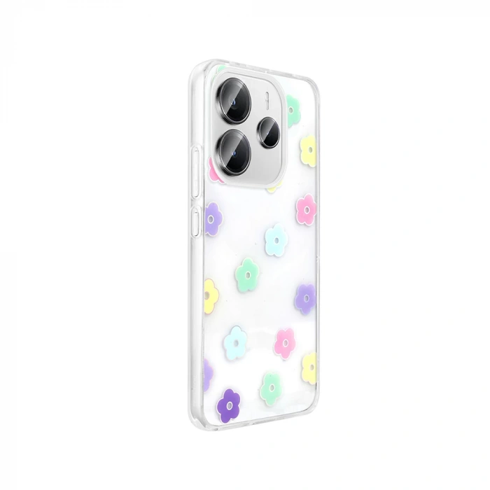 Xiaomi Redmi Note 14 4G Kılıf Şeffaf Figürlü Zore Folk Sert Kapak