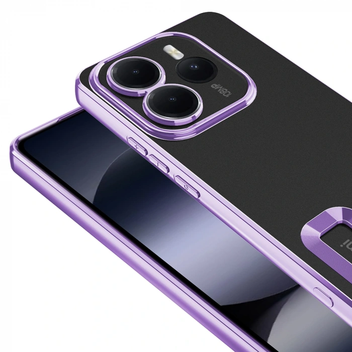 Xiaomi Redmi Note 14 5G Kılıf Kamera Korumalı Logo Gösteren Zore Omega Kapak