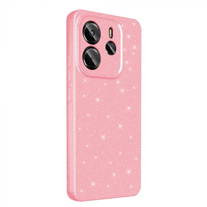 Xiaomi Redmi Note 14 5G Kılıf Kamera Korumalı Simli Lüks Zore Koton Kapak