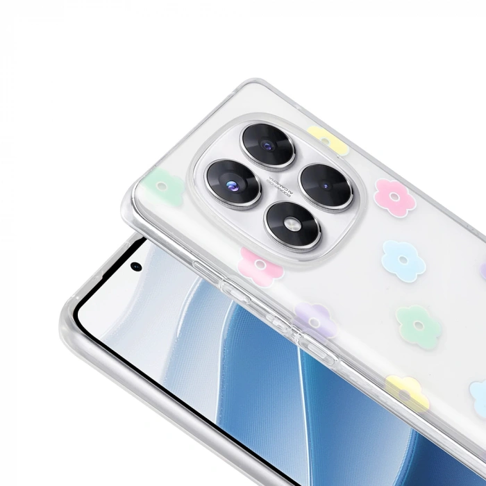 Xiaomi Redmi Note 14 Pro 4G Kılıf Şeffaf Figürlü Zore Folk Sert Kapak