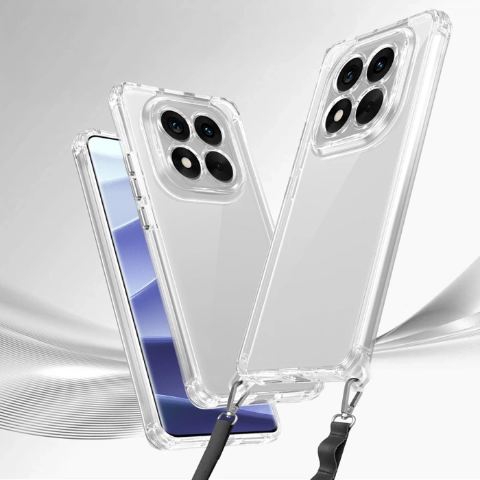 Xiaomi Redmi Note 14 Pro 5G Kılıf Airbagli Takılabilir Askı Aparatlı Zore Snap Silikon Kapak