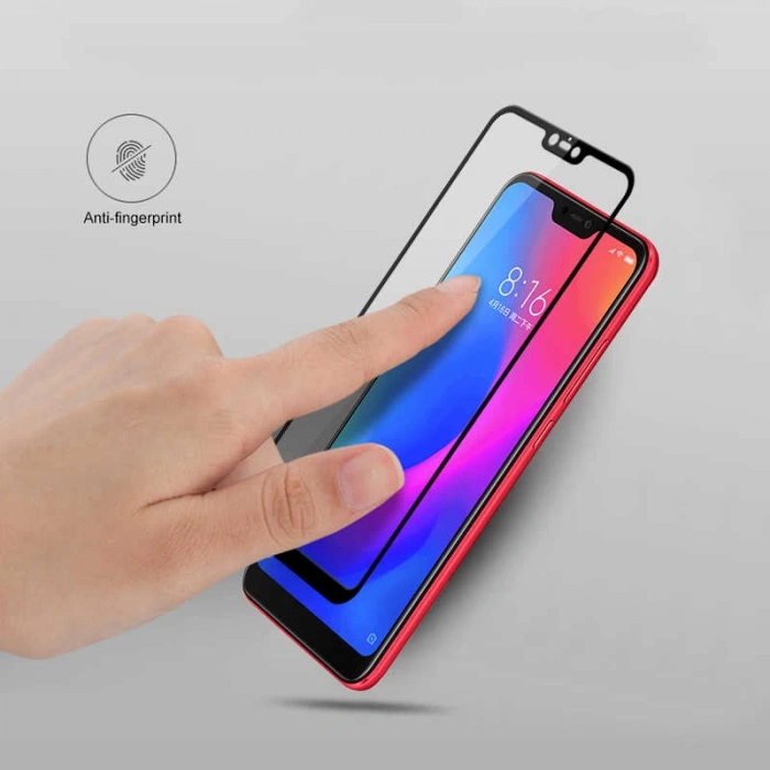 Xiaomi Redmi Note 6 Pro Zore Kenarları Kırılmaya Dayanıklı Cam Ekran Koruyucu