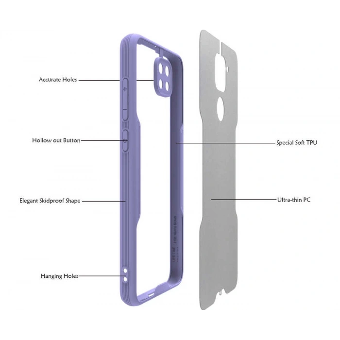 Xiaomi Redmi Note 9 Kılıf Zore Parfe Kapak