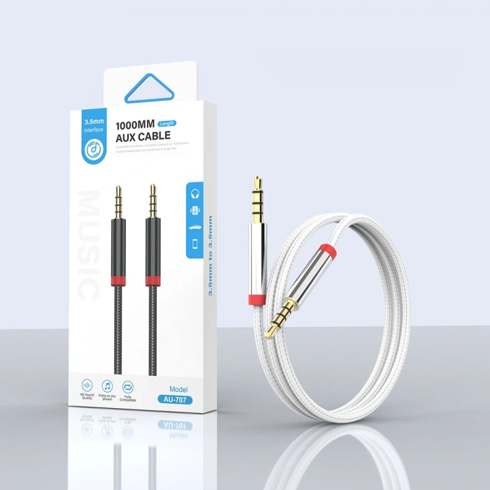 Zore AU-707 Örgü Tasarımlı Aux Audio Kablo 3.5mm 1m