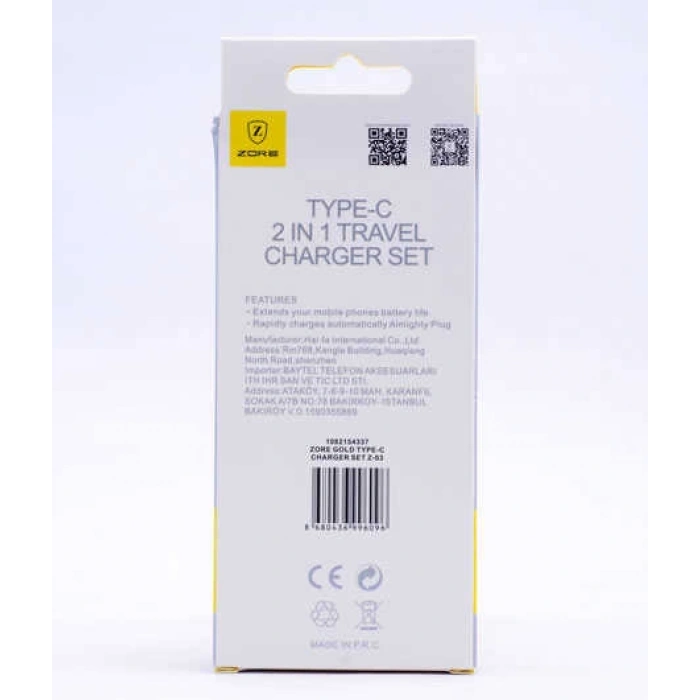 Zore Gold Type-C Şarj Seti Z-03