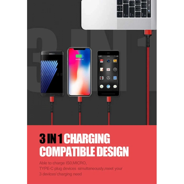 Zore LC93 3 in 1 Usb Kablo