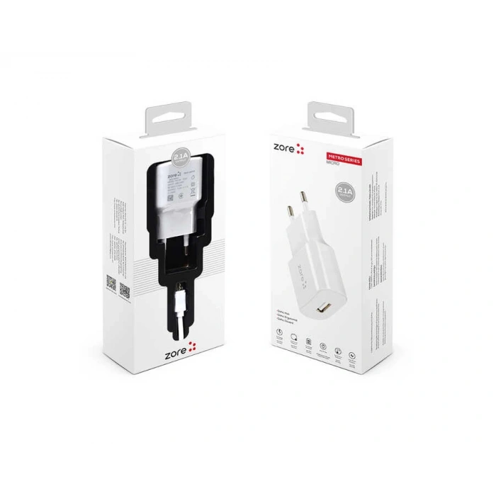 Zore Metro Serisi ZR-TC01 Micro 2 in 1 Şarj Seti
