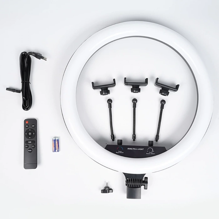 Zore MJ-56 Uzaktan Kumandalı 21 inç Işıklı Telefon Tutucu Ring Light