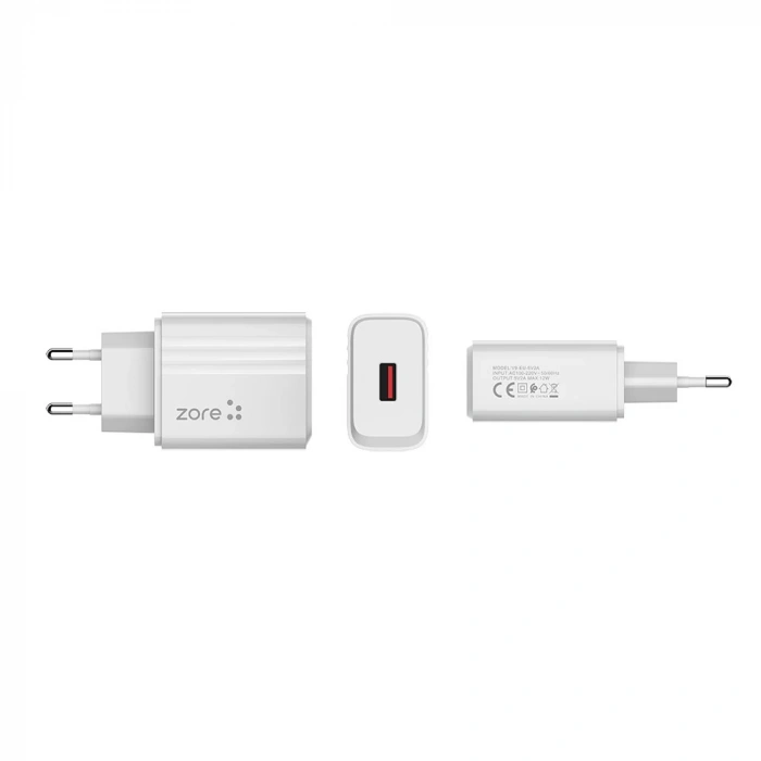 Zore Play Serisi PL1 Lightning 2in1 Seyahat Şarj Aleti 12W