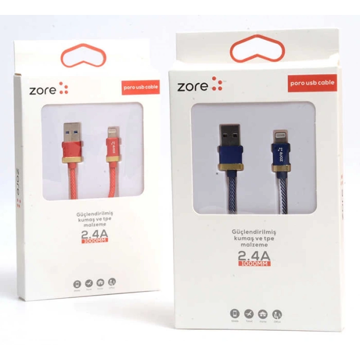 Zore Poro Lightning Usb Kablo 1M