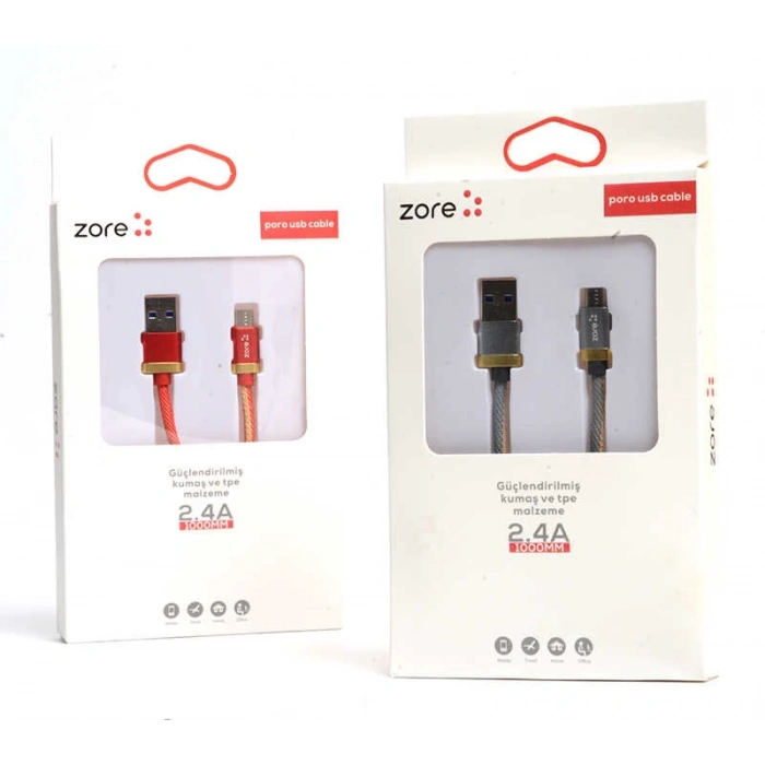 Zore Poro Micro Usb Kablo 1M