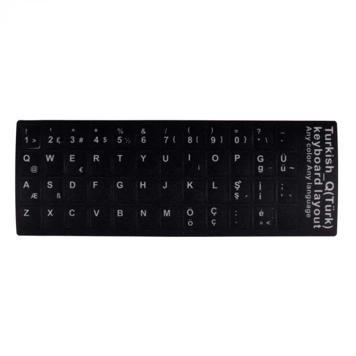 Zore Türkçe Karakter Klavye Tuş Koruyucu Sticker