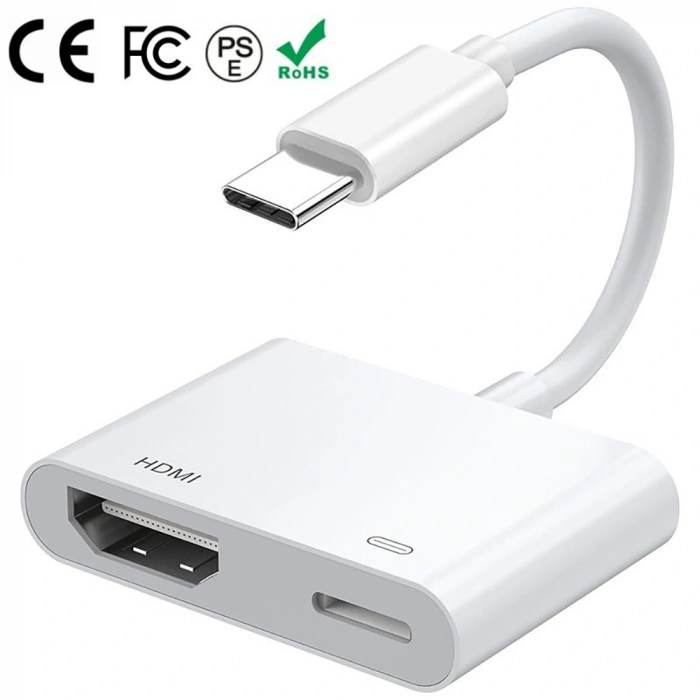 Zore Type-C to Type-C PD100W + HDMI 4K@30Hz 2in1 Adaptör