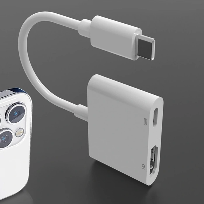 Zore Type-C to Type-C PD100W + HDMI 4K@30Hz 2in1 Adaptör