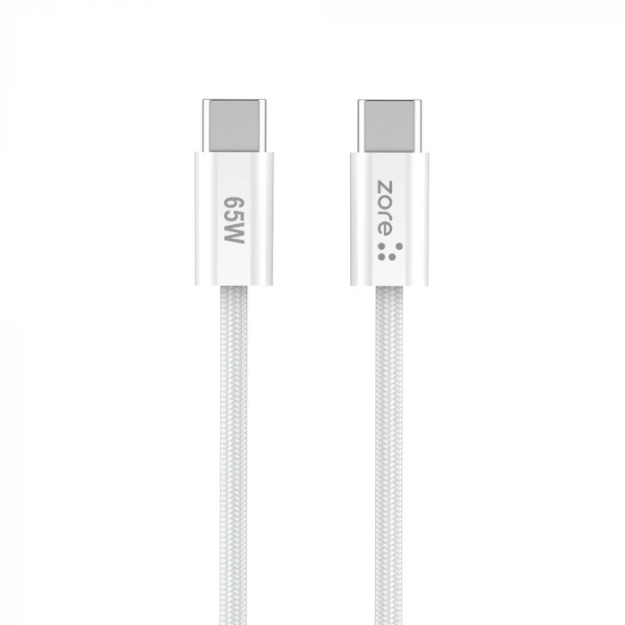 Zore Vol Serisi Type-C to Type-C PD Şarj ve Data Kablosu 65W 3A 1 Metre