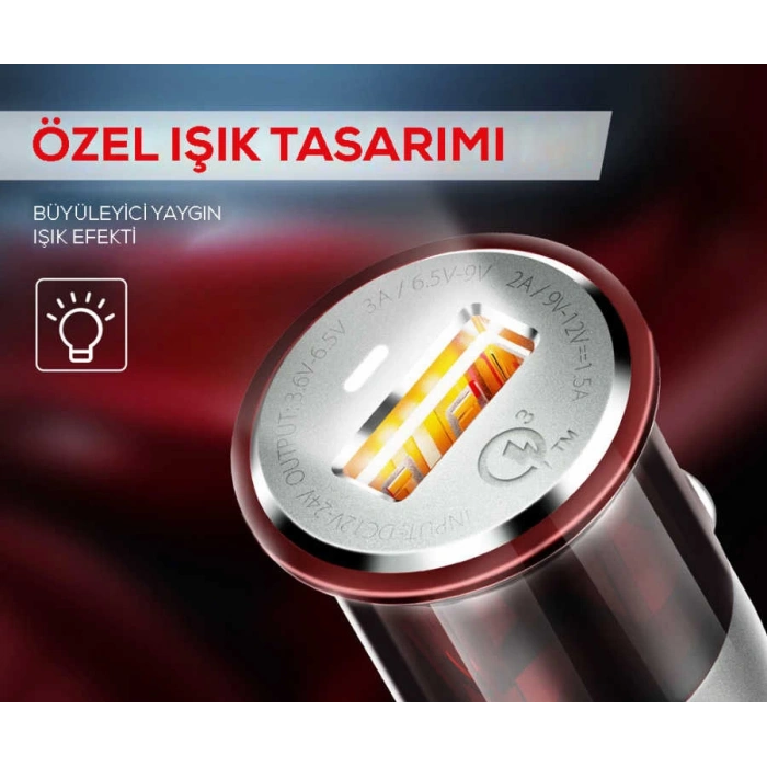 Zore ZR-C304Q Micro Araç Şarj Seti