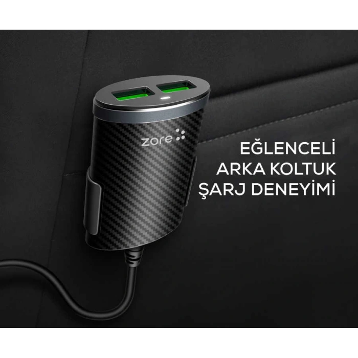 Zore ZR-C502 2+2 Araç Şarj Seti