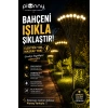 Pionny Bahçe Lambası Güneş Enerjili Solar Şarjlı 6 Toplu