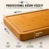 Pionny Bambu Kalın Kesme Tahtası ve Steak 40x30 cm