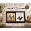 Pionny 2 Fotoğraflı Orta Boy Çift Sürgülü Dekoratif Ahşap Çerçeve 10x15 cm – Koyu Kahve