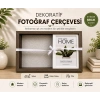 Pionny 2 Fotoğraflı Orta Boy Çift Sürgülü Dekoratif Ahşap Çerçeve 10x15 cm – Koyu Kahve