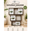 Pionny 2 Fotoğraflı Büyük Boy Çift Sürgülü Dekoratif Ahşap Çerçeve 13x18 cm – Koyu Kahve
