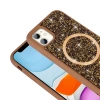Apple iPhone 11 Kılıf Pırlanta Tasarımlı M-safe Şarj Özellikli Zore Mozaik Silikon Kapak