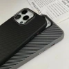 Apple iPhone 14 Pro Max Kılıf M-safe Şarj Özellikli Karbon Fiber Görünümlü Zore Troy Kapak
