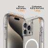 Apple iPhone 15 Pro Kılıf M-safe Şarj Özellikli Airbagli Şeffaf Zore İncek Kapak