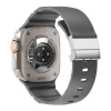 Apple Watch Ultra 49mm Zore KRD-145 Metal Tokalı Silikon Kordon