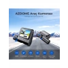 Azdome V600 Çift Kameralı Araç Içi Kamera 2.4” IPS Ekran, Su Geçirmez Arka Kamera, Geniş Açı, Gece Görüşü, G-Sensör