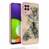 Galaxy M22 Kılıf Desenli Kamera Korumalı Parlak Zore Nora Kapak