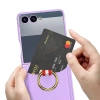Galaxy Z Flip 7 Zore Kıpta Yüzüklü Kartlıklı Kapak