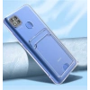Xiaomi Redmi 9C Kılıf Kartlıklı Şeffaf Zore Setra Clear Silikon Kapak