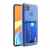 Xiaomi Redmi 9C Kılıf Kartlıklı Şeffaf Zore Setra Clear Silikon Kapak