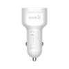 Zore CC-02 Hızlı Şarj Özellikli LED Işıklı QC 3.0 USB-A ve Type-C PD Araç Şarj Başlığı PD 20W