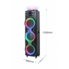 Zore GD-3126 Dijital LED Göstergeli Mikrofonlu RGB TWS Üçlü 10 inç Stereo Bass Kablosuz Karaoke Hoparlör