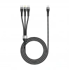 Zore ZR-45 3in1 USB-A to Lightning - Type-C - Type-C Şarj ve Data Kablosu 20W 1.5M