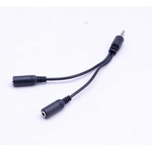 2 Çıkışlı Kısa Aux Kablo