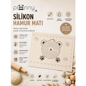 Pionny Büyük Boy Silikon Hamur Matı 35X55cm - Krem