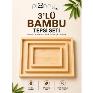Pionny Bambu 3lü Sunum Tepsisi