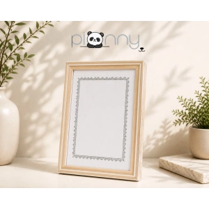 Pionny A4 Ahşap Çerçeve 21x29,7 cm (Açık Kahverengi - Beyaz)