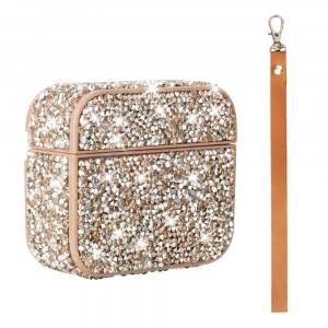 Apple Airpods 3. Nesil Zore Airbag 45 Bilek Askı Aparatlı Simli Şeffaf Kılıf