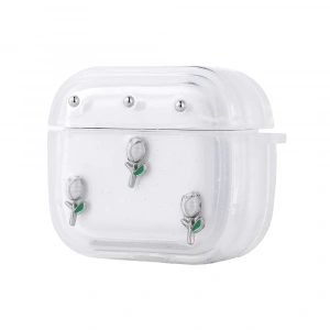 Apple Airpods 4 Zore Airbag 44 Airbag Tasarımlı Simli Şeffaf Kutup Kılıf