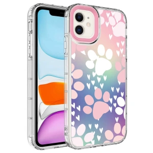 Apple iPhone 11 Kılıf Kamera Korumalı Renkli Desenli Sert Silikon Zore Korn Kapak